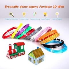 12 Color 3D Printing Pen Set 3D Drawing Pen with Led Display Filament Kid Gift
