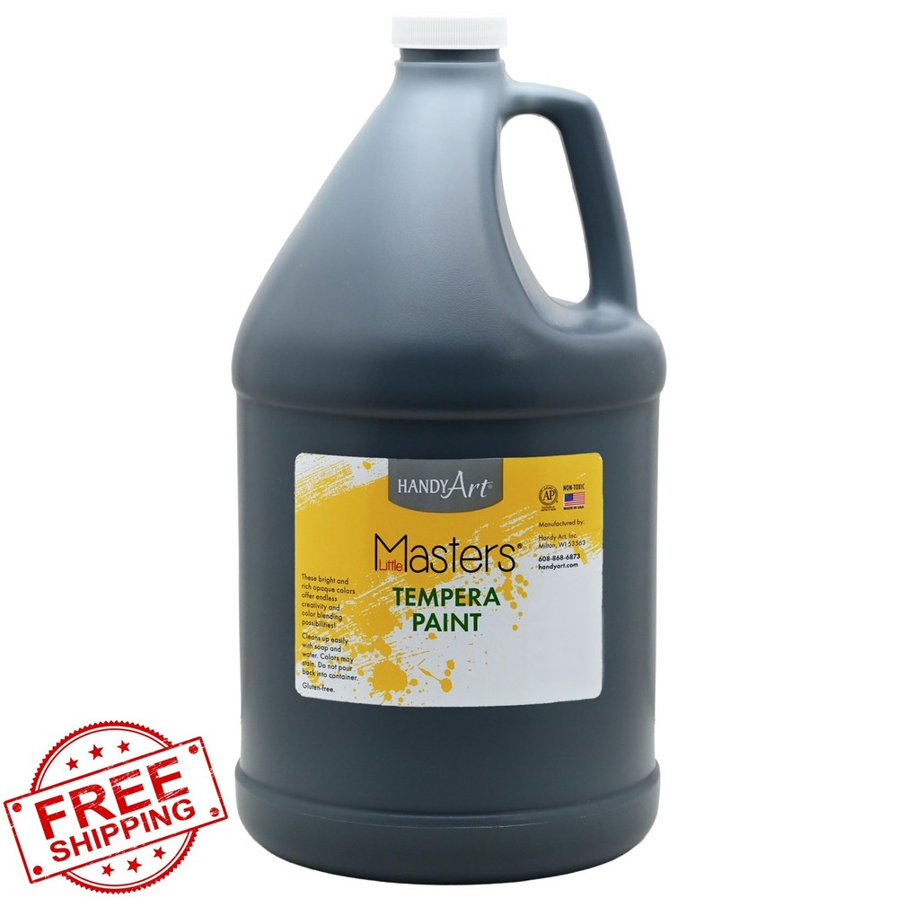 Handy Art Tempera Paint Black Gallon 128 Fl Oz
