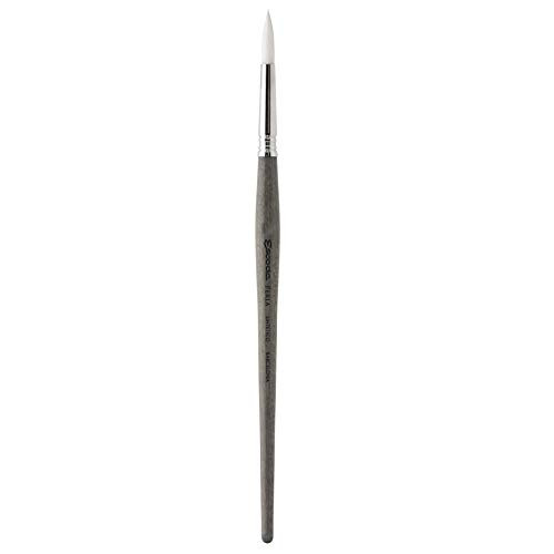 Perla Series 1430 Short Handle Round Artist Watercolor Brush, 10, White Toray