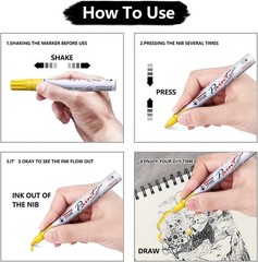 Versatile Oil-Based Paint Pens, 12 Color Set for All Your Crafting Projects
