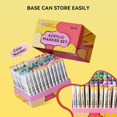 120 Colors Markers Paint Pens, Acrylic Paint Pens for Artists Adults Coloring Dr