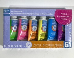 Artist’s Loft Acrylic Neon Fluorescent Paint Set 6 colors – 0.7 fl oz Tubes NEW