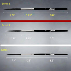 Scroll Pinstriping Brush,3 PCS High Performance Script Pinstripe