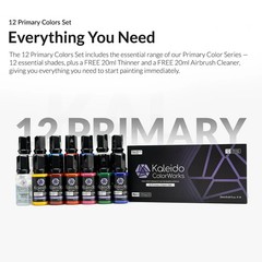 kaleido 12 primary color SET FAST SHIPPING {FREE CLEANER+THINNER} K001-K012
