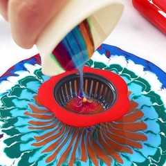 13 Pcs Acrylic Paint Strainers,Plastic Flower Strainers Silicone Pouring Drai…