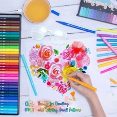 Marcadores De 35 Colores Doble Punta Pincel Colorear Plumones Para Niños Adultos