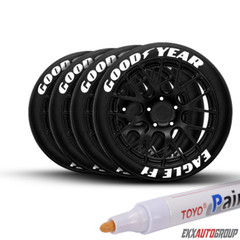 2X White Paint Pen Marker Waterproof Permanent Car Tire Lettering Rubber Letter