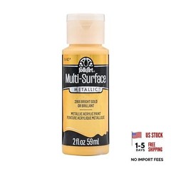 multisurface metallic paint, 2 oz 2 Fl Oz (Pack of 1) Bright Gold