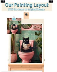 Cat Paint by Numbers Kit for Adults-Black Cat Paint by Numbers,Paint by Numbe…