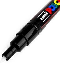 – Ultra Fine to Fine Paint Marker Pens Set – PC-1MR, PC-1M, PC-3M – White Ink