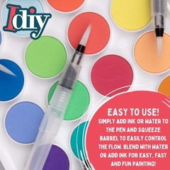 Refillable Watercolor Brush Pens Set of 12-3 Different Tip Sizes for Painting…