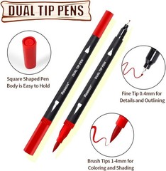 Creative Dual Brush Markers Set – 34 Colors for Artistic Expression & Relaxation