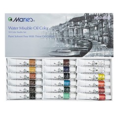 18 PCS Water Soluble Oil Color Paint Set 12ml Tubes Assorted Colors Craft