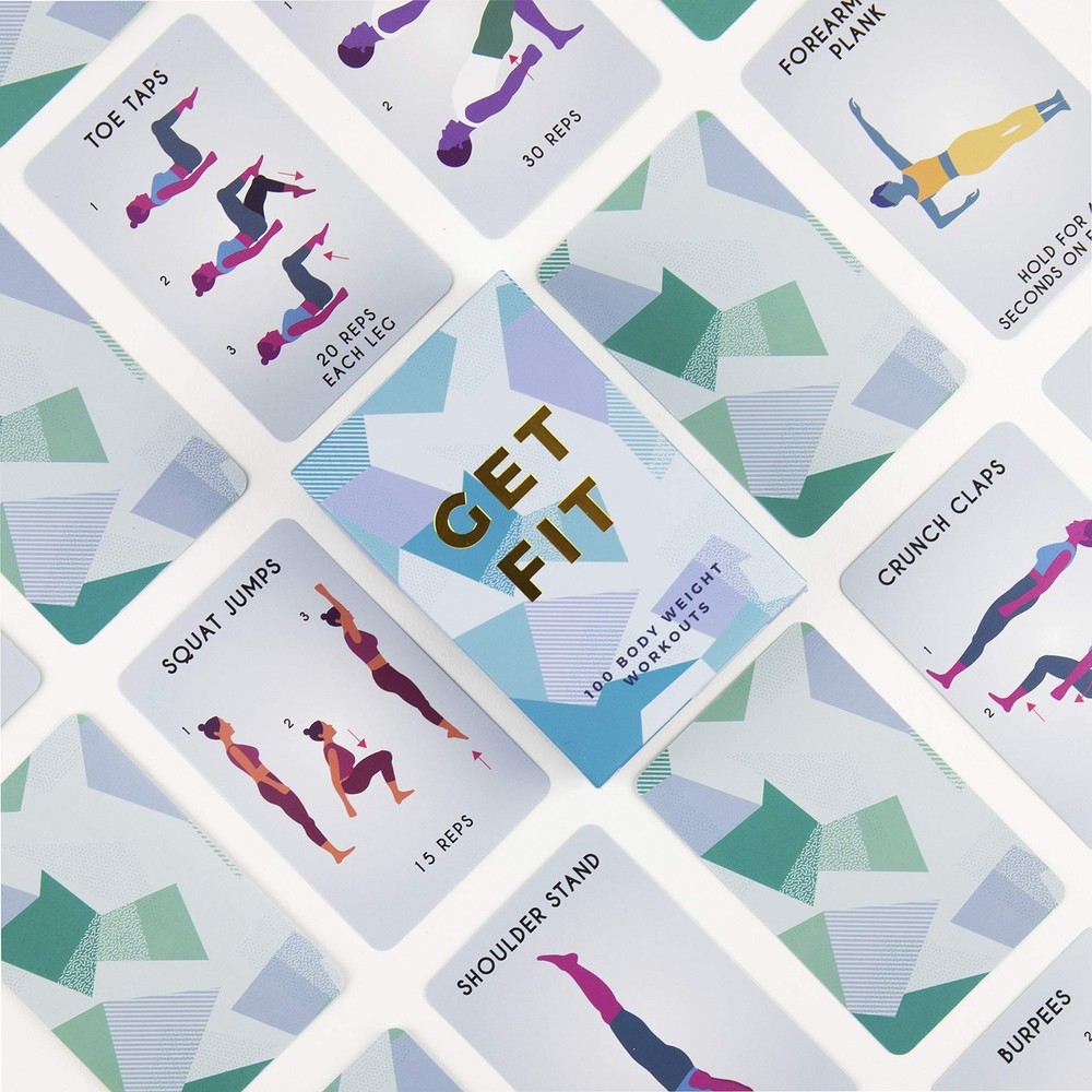 Gift Republic Get Fit Exercise Activity Cards Multicolor 75 inches 2 Functional