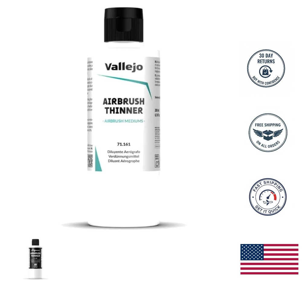 6.76 fl. oz. Eco-Friendly Airbrush Thinner – Perfect for Precision Art
