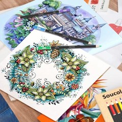 Soucolor 72-Color Colored Pencils for Adult Coloring Books Back to School Sup…