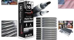 Set of 10 Acrylic Paint Markers – Extra Fine & Medium Point