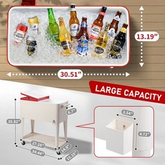 80QT 87.5*38.5*91cm Rectangular Plastic Box Iron Leg Tube Freezer Insulation