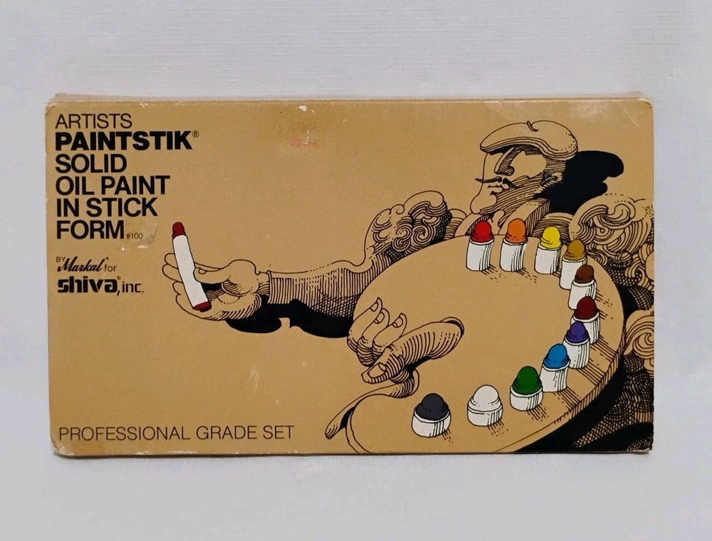 Vintage Markal Shiva Artists Paintstik Professional Grade Solid Paint Stick Set