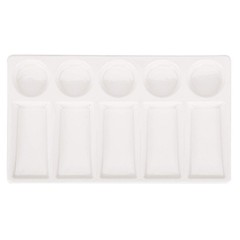VanEnjoy 10 Wells White Rectangle Ceramic Artist Paint 10