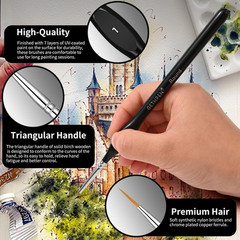 Extreme Detail Paint Brush Set, 15Pcs Miniature & Micro Brushes for Fine Detaili