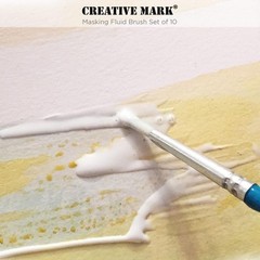 Masking Fluid Paint Brushes (Set of 10) – Watercolor Brushes Contains Synthetic