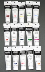 15 Diff Bright & Bold Liquitex Heavy Body Acrylics – 2 oz Tubes – Retail $173.45