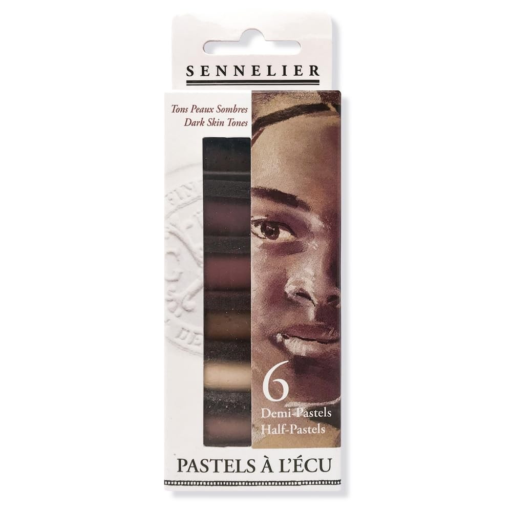 SENNELIER Extra-Soft French, Half 1 Count (Pack of 1), Portrait Dark Tones