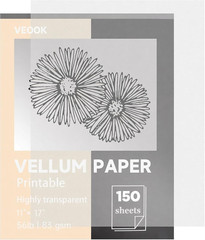 Translucent Vellum Paper,11 X 17 Inches Printable Vellums Tracing Paper,150 Shee