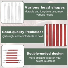 11 Pcs Silicone Clay Sculpting Tool Kit, Polymer Clay Tools Set, White