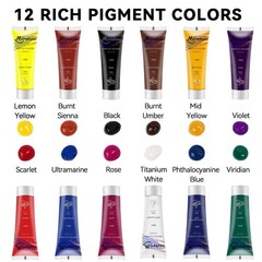 Deluxe Art Supplies 27 Pieces Art Set with Tabletop Easel, 12 Colors Acrylic …