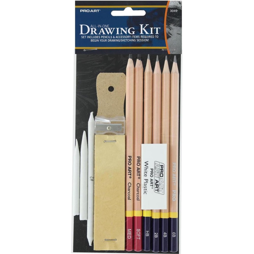 Drawing Pencils Set, Sketching Kit, Charcoal Pencils, 12 Pieces