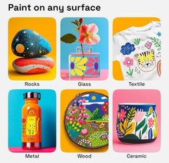 ARTISTRO Vibrant Acrylic Paint Markers for Rock, Fabric, Glass, Wood, Paper, Cer