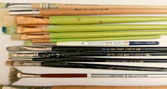 Lot of 14 Vtg Loew – Cornell / Da Vince & Others Artists Paint Brushes