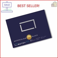 Non-Warping 100% Cotton Watercolor Paper Block – 20 Sheets of 160lb/350gsm Cold