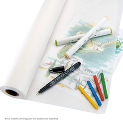 Bee Paper 24″ X 50 Yds Sketch and Trace Roll, White
