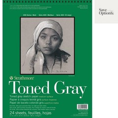 400 Series Wire Bound Toned Sketch Pad, 80 lb. Paper, 11 X 14 inches, Gray, 5…