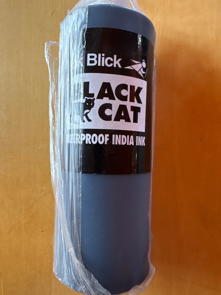 Blick Waterproof India Ink Black Cat 32oz / 946ml Art Material