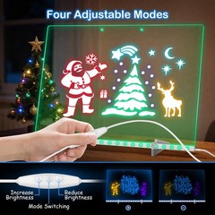 Abcool Lumiboard Led Drawing Board For Kids 13.7X10 Light Up Acrylic Dry Erase