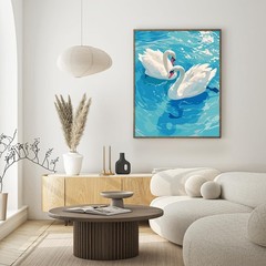 Paint by Numbers Kit for Adults Beginner, Pure Swan Easy Adult Paint by Number