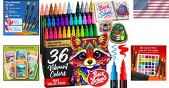 36 Acrylic Paint Markers – Paint Pens for Drawing – For Fabric, Rock, Glass, …