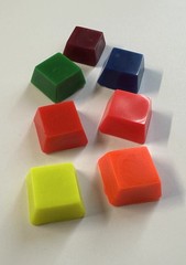 fluorescent set handmade encaustic paints seven single sample 3ml blocks