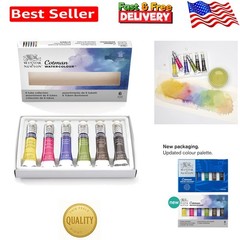 Elevate Your Artistry: Cotman Watercolor Set with 6 8ml Tubes of Vibrant Colors