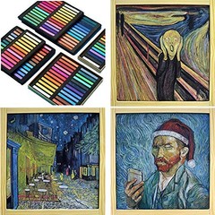 Non Toxic Artist Pastels,Square Soft Pastels 1 Count (Pack of 12), 12Pcs