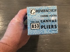 GRUMBACHER #853 Chrome Plated Canvas Stretching Pliers Tool w/Original Box NOS