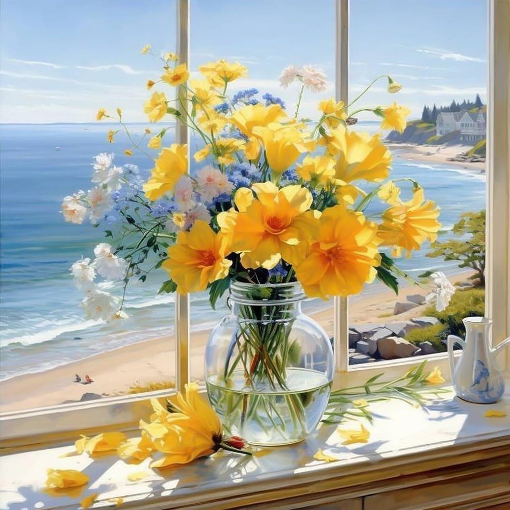 Paint By Numbers Kit For Adults Beginner Flowers Adult Paint By Number Kits On C