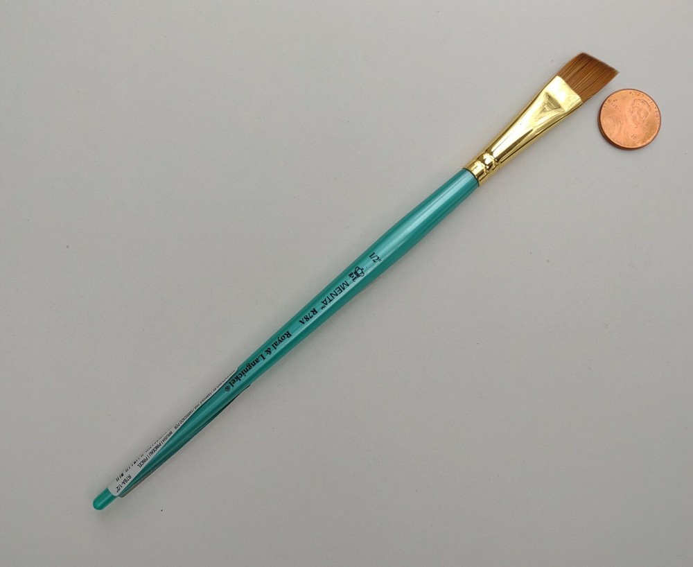 Royal Synthetic Sable Menta-R78A-Angular Artist Paint Brush-1/8″,1/4″,3/8″or1/2″