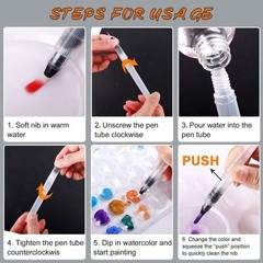 All-in-One 48-Color Watercolor Kit with 2 Brushes – Safe & Washable for All Ages