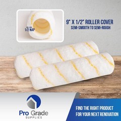 Pro Grade – Paint Roller Covers – 1/2 X 9 Inch Microfiber 5 5 Ea 1/2″ Micro