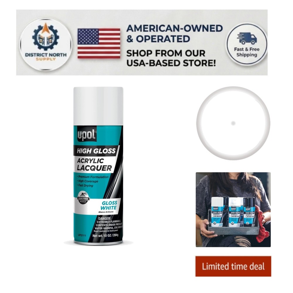 High-Gloss 10 oz Acrylic Lacquer Paint for Metal & Plastic – Fast-Drying Formula